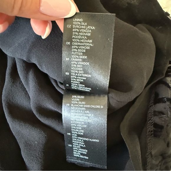 Balmain x H&M Black Velvet and Silk Mock Turtleneck Mini Dress Size 10 - Picture 9 of 9